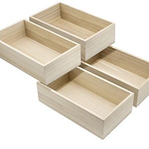 New set of 4 Unfinished Wood Crates